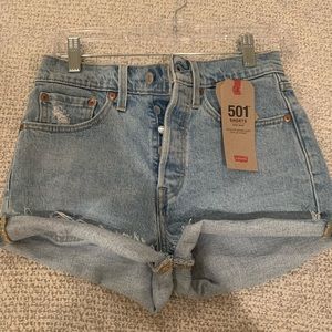 High Rise Levi Jean Shorts